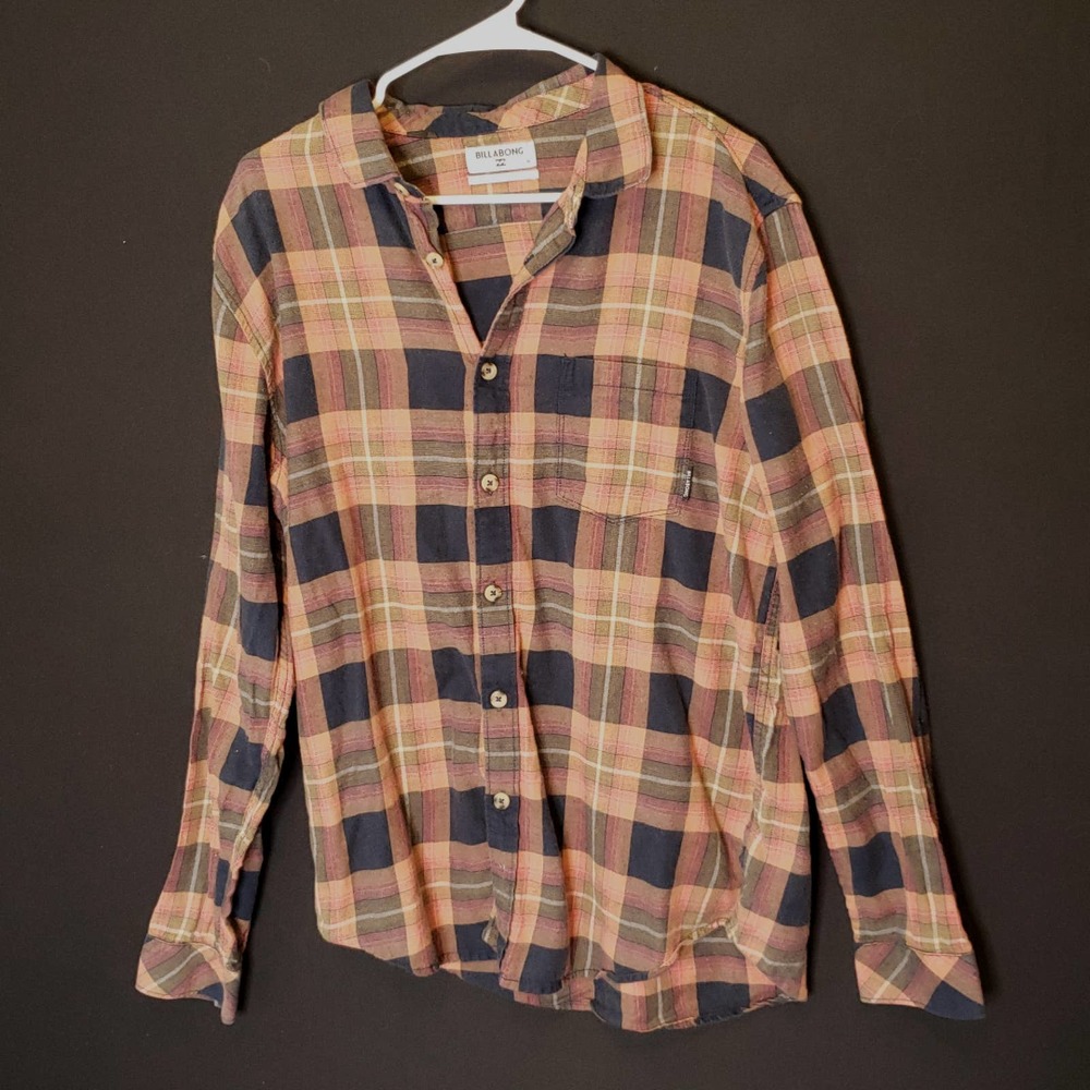 Billabong Core Fit Stretch Plaid shirt size L